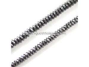 Non magnetic Hematite Beads, Rondelle Faceted, different size for choice,black, Hole:Approx 1mm, Length:Approx 15.5 Inch, Sold By Strand